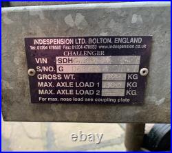 Single Axle 1.3 Tonne Braked Indespension Car Trailer 8' x 4' Ready for work