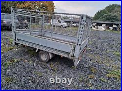 Single Axle Braked Trailer With Cage Sides