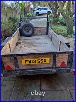 Single Axle Car Trailer 8' x 4' with drop down rear and handbrake