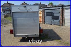 Single Axle Latham Box Trailer Roller Shutters 410KG Pay Load New Tyres