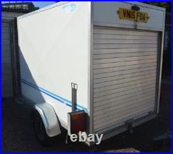 Single Axle Latham Box Trailer Roller Shutters 410KG Pay Load New Tyres
