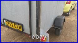 Single axle box trailer. Covered. Used. Unbraked