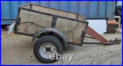 Small 4' x 3' Single Axel Car Trailer Good Hitch Good Tyres Lightboard and Cover