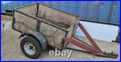 Small 4' x 3' Single Axel Car Trailer Good Hitch Good Tyres Lightboard and Cover