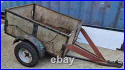 Small 4' x 3' Single Axel Car Trailer Good Hitch Good Tyres Lightboard and Cover