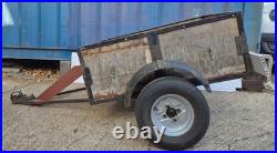 Small 4' x 3' Single Axel Car Trailer Good Hitch Good Tyres Lightboard and Cover Small 4' x 3' Single Axel Car Trailer Good Hitch Good Tyres Lightboard and Cover