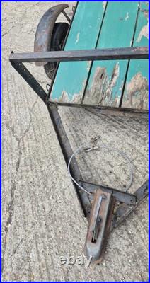Small 4' x 3' Single Axle Trailer No Sides Green Wooden Base