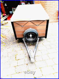 Small Box Trailer 5ft x 3ft x 2 ft Camping Car Boot with spare & vinyl cover