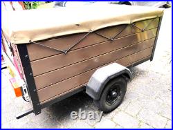 Small Box Trailer 5ft x 3ft x 2 ft Camping Car Boot with spare & vinyl cover