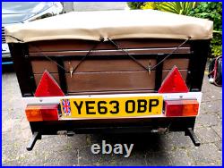 Small Box Trailer 5ft x 3ft x 2 ft Camping Car Boot with spare & vinyl cover