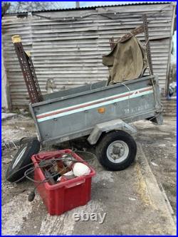 Small Galvanised Trailer Lightweight Trailer Ideal Garden/ Festival Use