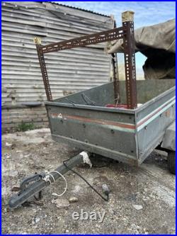 Small Galvanised Trailer Lightweight Trailer Ideal Garden/ Festival Use