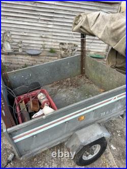 Small Galvanised Trailer Lightweight Trailer Ideal Garden/ Festival Use