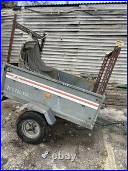 Small Galvanised Trailer Lightweight Trailer Ideal Garden/ Festival Use