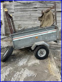 Small Galvanised Trailer Lightweight Trailer Ideal Garden/ Festival Use
