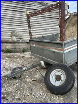 Small Galvanised Trailer Lightweight Trailer Ideal Garden/ Festival Use