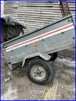Small Galvanised Trailer Lightweight Trailer Ideal Garden/ Festival Use
