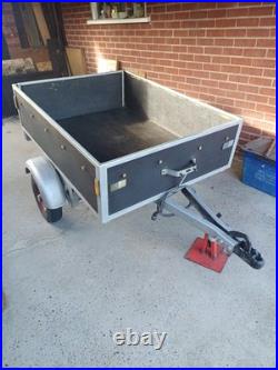 Small Galvinised Car Trailer With Cover