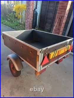 Small Galvinised Car Trailer With Cover