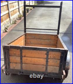 Small Wooden Car Trailer 120cm Long 90cm Wide Good Working Condition Stands Up Small Wooden Car Trailer 120cm Long 90cm Wide Good Working Condition Stands Up