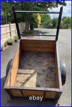 Small Wooden Car Trailer 120cm Long 90cm Wide Good Working Condition Stands Up Small Wooden Car Trailer 120cm Long 90cm Wide Good Working Condition Stands Up