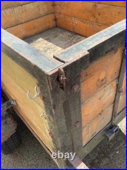 Small Wooden Car Trailer 120cm Long 90cm Wide Good Working Condition Stands Up Small Wooden Car Trailer 120cm Long 90cm Wide Good Working Condition Stands Up