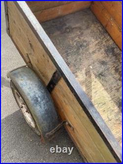 Small Wooden Car Trailer 120cm Long 90cm Wide Good Working Condition Stands Up Small Wooden Car Trailer 120cm Long 90cm Wide Good Working Condition Stands Up
