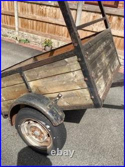 Small Wooden Car Trailer 120cm Long 90cm Wide Good Working Condition Stands Up Small Wooden Car Trailer 120cm Long 90cm Wide Good Working Condition Stands Up