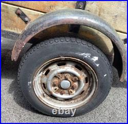 Small Wooden Car Trailer 120cm Long 90cm Wide Good Working Condition Stands Up Small Wooden Car Trailer 120cm Long 90cm Wide Good Working Condition Stands Up