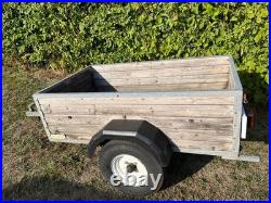 Small Wooden Car Trailer 5 ft x 3 ft with Lights