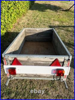 Small Wooden Car Trailer 5 ft x 3 ft with Lights