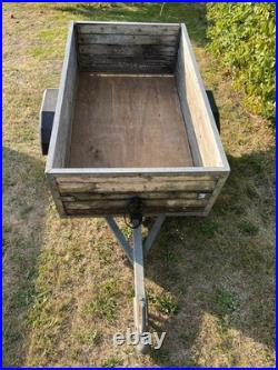 Small Wooden Car Trailer 5 ft x 3 ft with Lights