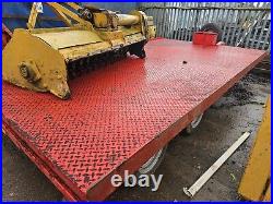 Steel Twin Axle Flatbed Plant Trailer With Steel Chequer Plate Floor