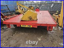 Steel Twin Axle Flatbed Plant Trailer With Steel Chequer Plate Floor