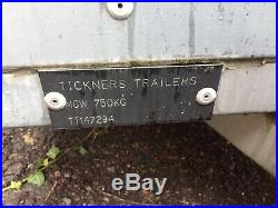 Tickners 750 Kg Box Two Wheel Trailer