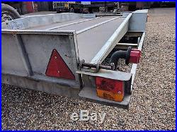 Tilt bed car transporter trailer