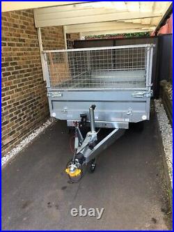 Tipper HYDRAULIC Trailer 8 x 5 ft CAGE MESH SIDED BRAND NEW 2700KG