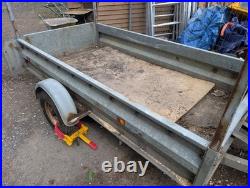 Trailer 8x4ft Galvanised Braked New Tyres Locking Hitch Electrics Working Order