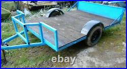 Trailer Car Plant Flat Bed Drop Tailgate Project Strong HeavyDuty Good Condition