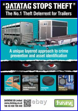 Trailer Datatag Security System used on all Trailers, Horse Trailers and more