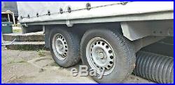 Trailer Flat Bed Twin Axle Braked Fold Down Sides Removable Canopy & SidePanels