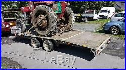 Trailer Ifor Williams 16ft beaver tail flatbed car transporter Tractor Plant