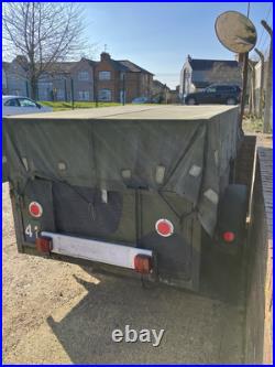 Trailer Single Axle With Canvas Cover Misc Surplus Used Looks Ok Viewing Welcome