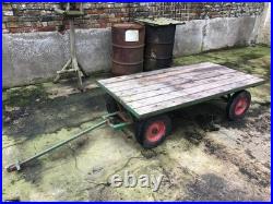Trailer Trolley Work Bench Heavy Solid Iron Table Shelf Factory Workshop Farm