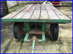 Trailer Trolley Work Bench Heavy Solid Iron Table Shelf Factory Workshop Farm