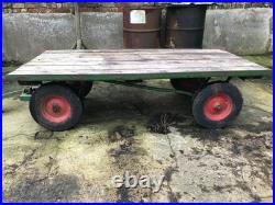 Trailer Trolley Work Bench Heavy Solid Iron Table Shelf Factory Workshop Farm