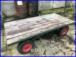Trailer Trolley Work Bench Heavy Solid Iron Table Shelf Factory Workshop Farm