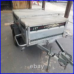 Trailer by Daxara tipping, galvanised, load bars and cover. Camping trailer Ect