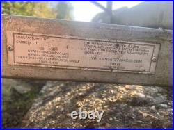 Trailer for sale single axle unbraked galvanised trailer used