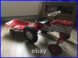 Tri-ang Rare Vintage 1963 Harvester Pedal Car Tractor And Trailer